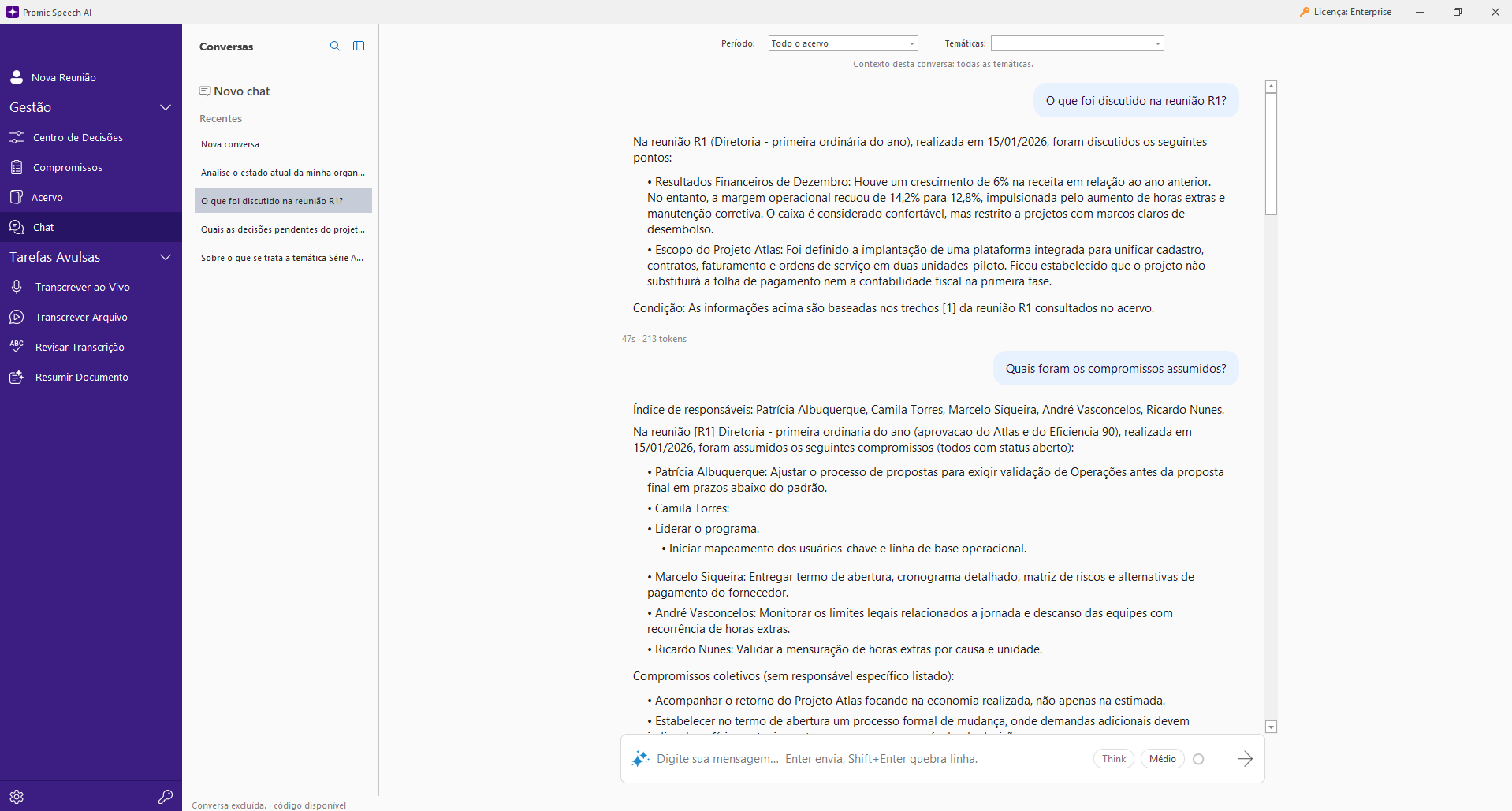 Chat con el archivo