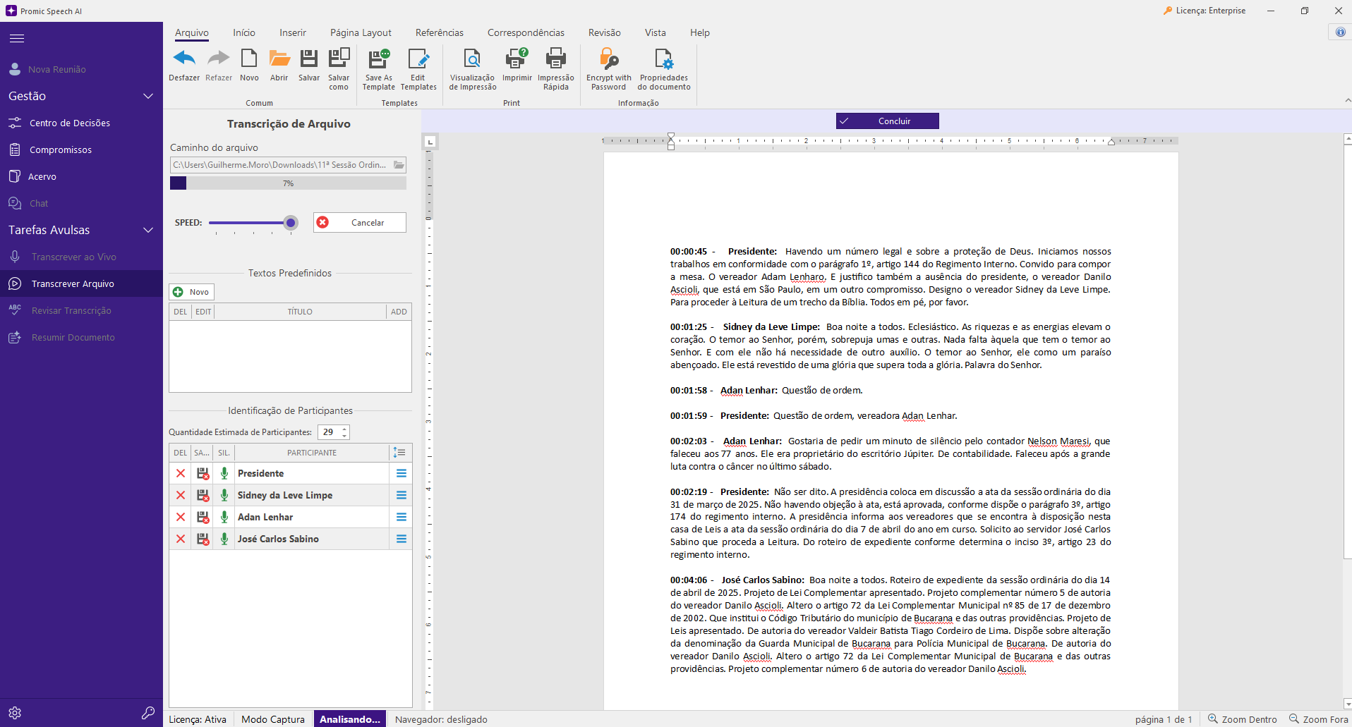 Transcripción de archivo